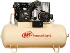 Ingersoll-Rand - 10 hp, 120 Gal Stationary Electric Horizontal Screw Air Compressor - Three Phase, 175 Max psi, 35 CFM, 460 Volt - Benchmark Tooling