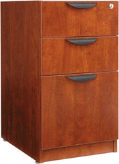 ALERA - 15-5/8" Wide x 28-1/2" High x 28-1/2" Deep, 3 Drawer Full Pedestal - Woodgrain Laminate, Cherry - Benchmark Tooling