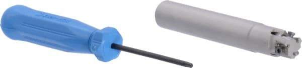 Iscar - 1/2" Cut Diam, 0.197" Max Depth of Cut, 1/2" Shank Diam, 3-1/4" OAL, Indexable Square Shoulder End Mill - Cylindrical Shank, 90° Lead Angle, Through Coolant, Series SumoMill - Benchmark Tooling