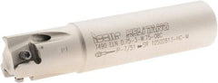 Iscar - 3/4" Cut Diam, 0.315" Max Depth of Cut, 3/4" Shank Diam, 3.38" OAL, Indexable Square Shoulder Helical End Mill - Weldon Shank, 90° Lead Angle, Through Coolant, Series Helitang - Benchmark Tooling