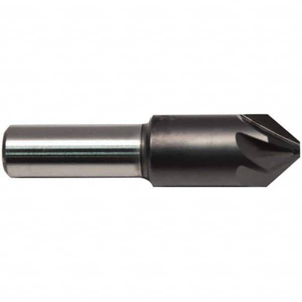 M.A. Ford - 1/4" Head Diam, 1/4" Shank Diam, 6 Flute 100° High Speed Steel Countersink - Benchmark Tooling