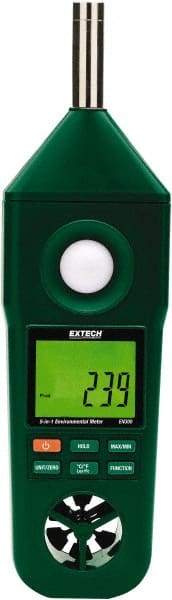 Extech - -148 to 2,372°F, 10 to 95% Humidity Range, Thermo-Hygrometer, Anemometer and Light-Sound Meter - 4% Relative Humidity Accuracy - Benchmark Tooling