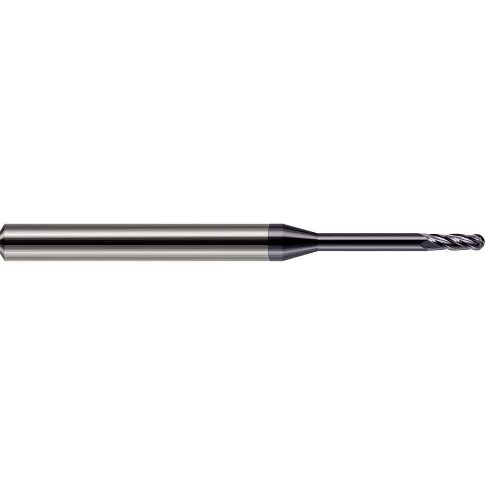 Harvey Tool - 3/64" Diam, 0.141" LOC, 4 Flute Solid Carbide Ball End Mill