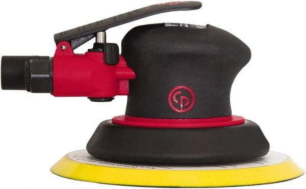 Chicago Pneumatic - 12,000 OPM, 8 CFM Air Consumption, Palm Air Orbital Sander - Round Pad, 1/4" Inlet - Benchmark Tooling