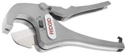 Ridgid - 1/2" to 1-5/8" Pipe Capacity, Ratcheting Tube & Pipe Cutter - Cuts Plastic, Rubber, PVC, CPVC - Benchmark Tooling