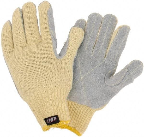 PIP - Size L, ANSI Cut Lvl A4, Cut Resistant Gloves - Yellow/Gray - Benchmark Tooling