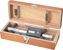 Mitutoyo - 0.8" to 1", IP65, TiN Finish, Electronic Inside Micrometer - 0.00005" Resolution, 0.00015" Accuracy - Benchmark Tooling