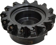 Kennametal - 5" Cut Diam, 1" Arbor Hole, 4.51mm Max Depth of Cut, 45° Indexable Chamfer & Angle Face Mill - 14 Inserts, HNGJ 535-GD Insert, Right Hand Cut, 14 Flutes, Through Coolant, Series KSHR - Benchmark Tooling
