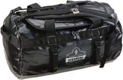 Ergodyne - 2 Pocket, 4,395 Cubic Inch, Tarpaulin, 600D Polyester Water Resistant Empty Duffel Bag - 23-1/2 Inch Wide x 10-1/2 Inch Deep x 10-1 2 Inch High, Black - Benchmark Tooling