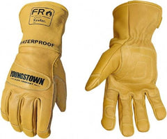 Youngstown - Size S, Leather or Synthetic Leather, Arc Flash, Flame Resistant & Waterproof Gloves - Waterproof & Kevlar Lined, 50.5 cal/Sq cm Max Arc Protection, HRC 4, ANSI Cut Level 2, NFPA70E & ASTM F2302 - Benchmark Tooling