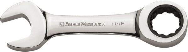 GearWrench - 1/2" 12 Point Combination Wrench - Chrome Vanadium Steel, Full Polish Finish - Benchmark Tooling