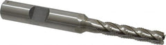 Interstate - 1/4" Diam, Fine Pitch, 1-1/8" LOC, 4 Flute Cobalt Roughing Square End Mill - Uncoated, 3-1/8" OAL, 3/8" Shank Diam, Single End - Benchmark Tooling