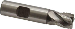 Interstate - 5/8" Diam, Fine Pitch, 3/4" LOC, 4 Flute Cobalt Roughing Square End Mill - Uncoated, 2-7/8" OAL, 5/8" Shank Diam, Single End - Benchmark Tooling