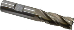 Interstate - 5/8" Diam, Fine Pitch, 1-5/8" LOC, 4 Flute Cobalt Roughing Square End Mill - Uncoated, 3-3/4" OAL, 5/8" Shank Diam, Single End - Benchmark Tooling