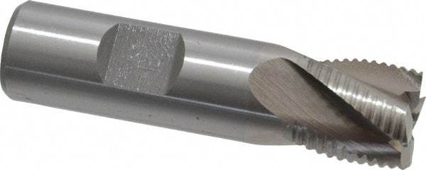 Interstate - 3/4" Diam, Fine Pitch, 3/4" LOC, 4 Flute Cobalt Roughing Square End Mill - Uncoated, 3" OAL, 3/4" Shank Diam, Single End - Benchmark Tooling