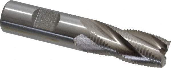 Interstate - 3/4" Diam, Fine Pitch, 1-5/8" LOC, 4 Flute Cobalt Roughing Square End Mill - Uncoated, 3-3/4" OAL, 3/4" Shank Diam, Single End - Benchmark Tooling