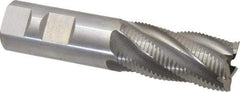 Interstate - 1" Diam, Fine Pitch, 2" LOC, 5 Flute Cobalt Roughing Square End Mill - Uncoated, 4-1/2" OAL, 1" Shank Diam, Single End - Benchmark Tooling