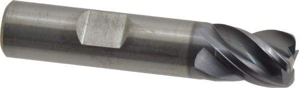 Kennametal - 1/2", 4 Flute, Solid Carbide, 0.06" Corner Radius End Mill - 2-1/2" OAL, 5/8" LOC - Benchmark Tooling