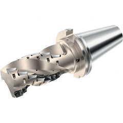 Walter - 2-1/2" Cut Diam, 3.898" Max Depth of Cut, 5.906" OAL, Indexable Square Shoulder Helical End Mill - Multiple Insert Styles, CAT 50 Taper Shank, 90° Lead Angle, Through Coolant, Series Xtra-tec - Benchmark Tooling