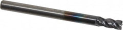 Kennametal - 1/8", 1/4" LOC, 1/8" Shank Diam, 1-1/2" OAL, 4 Flute, Solid Carbide Square End Mill - Single End, AlTiN Finish, Spiral Flute, 38° Helix, Centercutting, Right Hand Cut, Right Hand Flute, Series HPHV - Benchmark Tooling