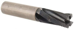 Kennametal - 5/8" Diam, Fine Pitch, 1-1/4" LOC, 4 Flute Solid Carbide Roughing Square End Mill - AlTiN Finish, 3-1/2" OAL, 5/8" Shank Diam, Centercutting, 20° Helix - Benchmark Tooling