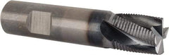 Kennametal - 3/4" Diam, Fine Pitch, 3/4" LOC, 4 Flute Solid Carbide Corner Chamfer Roughing End Mill - AlTiN Finish, 3-1/2" OAL, 3/4" Shank Diam, Single End, Centercutting, 25° Helix - Benchmark Tooling