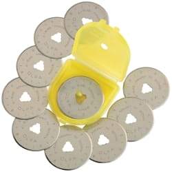 Olfa - 10 Piece Tool Steel Rotary Blade - 28mm OAL - Benchmark Tooling