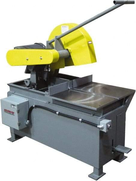 Kalamazoo - 20" Blade Diam, 1" Arbor Hole, Straight Chop & Cutoff Saw - 2,500 RPM, 15 hp, 220/440 Volts, 3 Phase - Benchmark Tooling