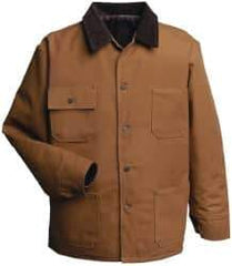 PRO-SAFE - Size L General Purpose Jacket - Brown, Cotton & Polyester, Buttons Closure - Benchmark Tooling