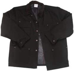 PRO-SAFE - Size XL Cold Weather Jacket - Black, Nylon Quilt Lined & Cotton Duck, Buttons Closure - Benchmark Tooling