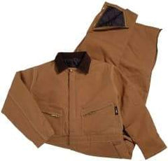 PRO-SAFE - Size M, Brown, Two Way Zipper, Cold Weather Coverall - Cotton, Nylon, 6 Pockets - Benchmark Tooling
