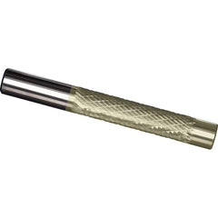 Made in USA - 5mm Diam, 32mm LOC, Solid Carbide Diamond Pattern Router Bit - Right Hand Cut, 75mm OAL - Benchmark Tooling