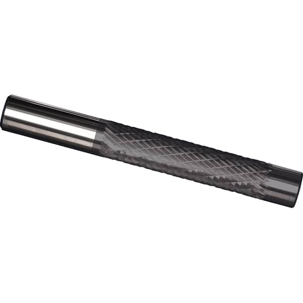 Made in USA - 1/4" Diam, 1-1/4" LOC, Solid Carbide Diamond Pattern Router Bit - Right Hand Cut, 3" OAL, 1/4" Shank Diam, Use on Cast Iron, Stainless, Steel, Titanium - Benchmark Tooling