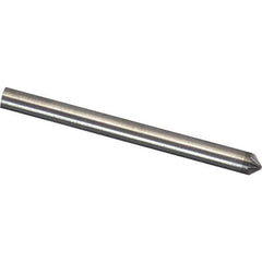 Made in USA - 1/8" Cut Diam, 1/8" Shank Diam, Cone Head Aluma Cut Burr - Carbide, 1/16" LOC, 1-1/2" OAL - Benchmark Tooling