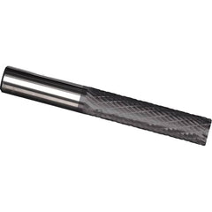 Made in USA - 5/32" Diam, 1/2" LOC, Plain End, Solid Carbide Diamond Pattern Router Bit - Right Hand Cut, 2" OAL, 3/16" Shank Diam, Use on Cast Iron, Stainless, Steel, Titanium - Benchmark Tooling