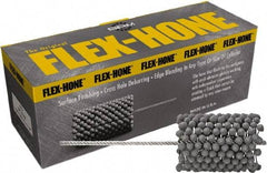 Brush Research Mfg. - 4-1/4" to 4-1/2" Bore Diam, 180 Grit, Boron Carbide Flexible Hone - Fine, 13-1/2" OAL - Benchmark Tooling