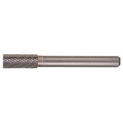 SB-5 Double Cut Solid Carbide Bur-Cylindrical with End Cut - Exact Industrial Supply