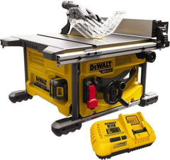 DeWALT - 8-1/4" Blade Diam, Table Saw - 5,800 RPM, 19-1/16" Table Depth x 19-1/16" Table Width, 60 Volts, 3/8" Arbor - Benchmark Tooling