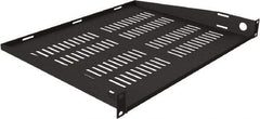 Video Mount - Security Camera Vented Equipment Rack Shelf - Black - Benchmark Tooling