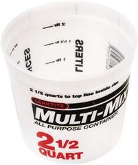 SEYMOUR-MIDWEST - 2-1/2 Qt, Plastic Round White Bucket & Pail Kit - Benchmark Tooling