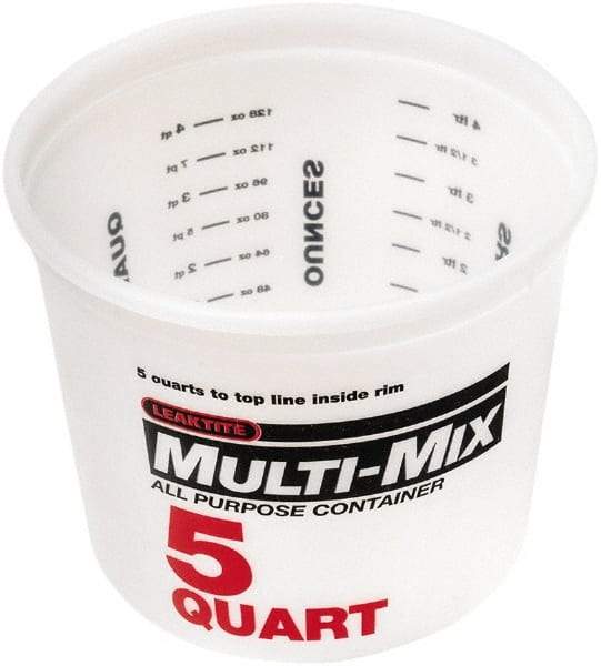 SEYMOUR-MIDWEST - 5 Qt, Plastic Round White Bucket & Pail Kit - Benchmark Tooling