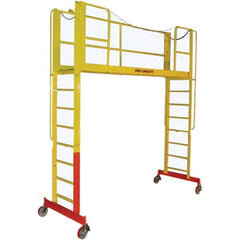 TRI-ARC - Rolling & Wall Mounted Ladders & Platforms Type: Double Entry Work Platform Style: Adjustable Height - Benchmark Tooling