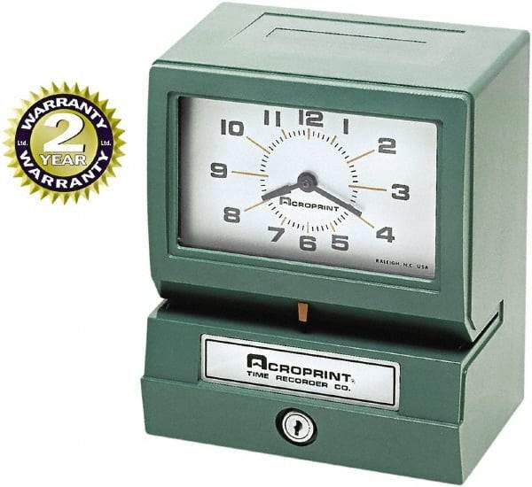 Acroprint Time Recorder - Time Clocks & Time Recorders Punch Style: Manual Power Source: AC Adapter - Benchmark Tooling
