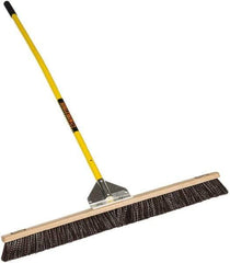 SEYMOUR-MIDWEST - 36" General Purpose Polypropylene Push Broom - 3" Bristle Length, Wood Block, Bolt-On Handle Connection, Handle Included - Benchmark Tooling