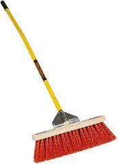 SEYMOUR-MIDWEST - 18" Rough Surface Polypropylene Push Broom - 5-1/2" Bristle Length, Wood Block, Bolt-On Handle Connection, Handle Included - Benchmark Tooling