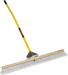 SEYMOUR-MIDWEST - 24" Fine Particle Polypropylene Push Broom - 3" Bristle Length, Wood Block, Bolt-On Handle Connection, Handle Included - Benchmark Tooling