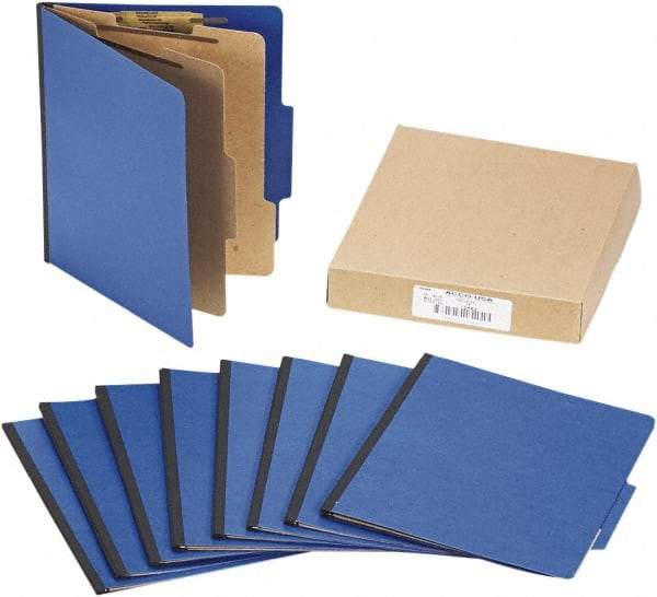 ACCO - 11 x 8 1/2", Letter Size, Dark Blue, File Folders with Top Tab - Right of Center Tab Cut Location - Benchmark Tooling