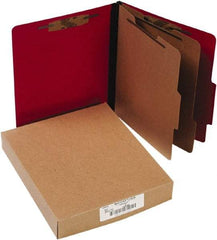 ACCO - 11 x 8 1/2", Letter Size, Executive Red, File Folders with Top Tab - Right of Center Tab Cut Location - Benchmark Tooling