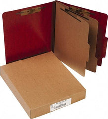 ACCO - 11 x 8 1/2", Letter Size, Red, File Folders with Top Tab - Right of Center Tab Cut Location - Benchmark Tooling