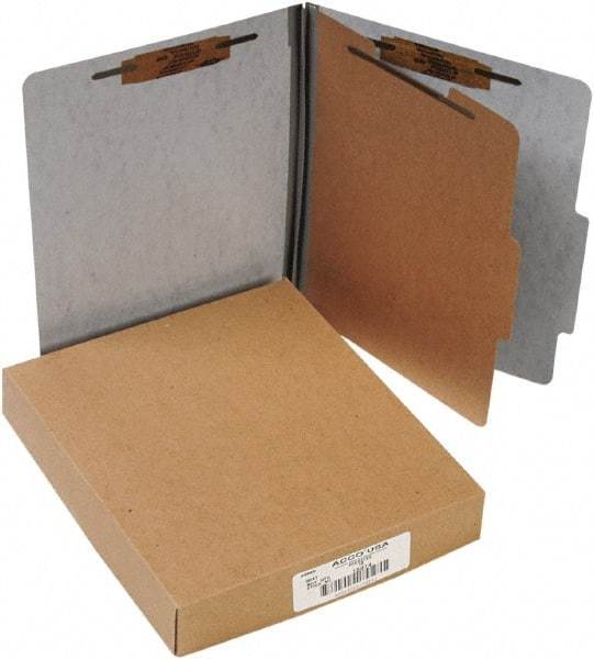 ACCO - 11 x 8 1/2", Letter Size, Gray, File Folders with Top Tab - Right of Center Tab Cut Location - Benchmark Tooling